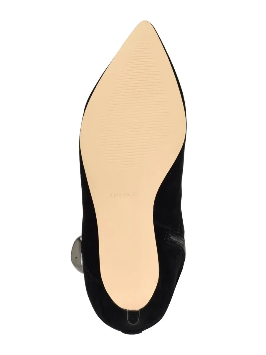 Ботинки Salla Suede Tall Kitten Heel Nine West — изображение 5 из 5, черный