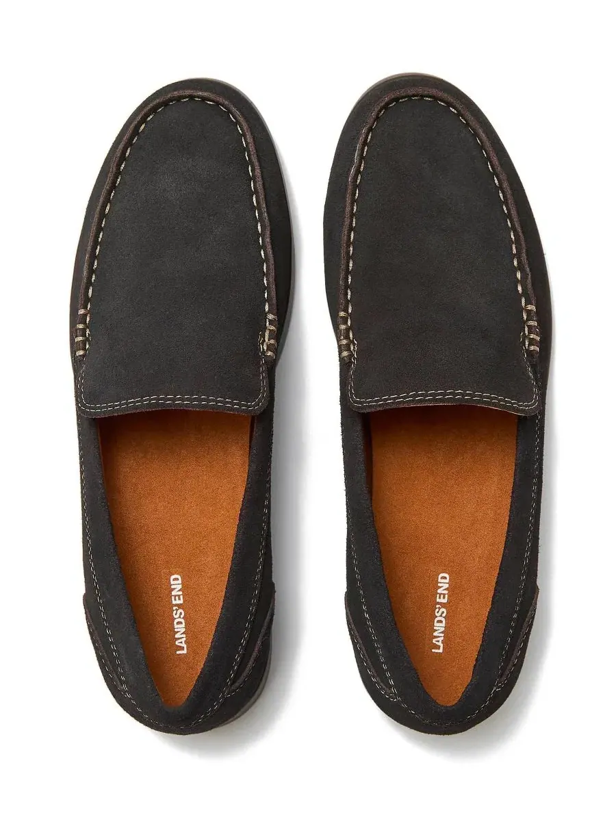 Лоферы из замши Essential Suede Lands' End — изображение 2 из 4, эспрессо