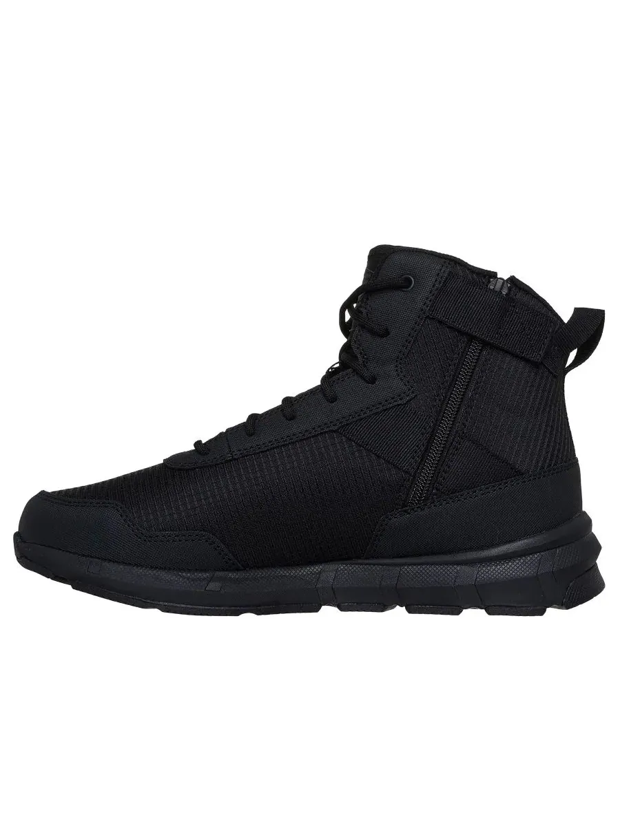 Мужские тактические рабочие ботинки Terra Draft на молнии и сеткой от Finish Line Skechers — изображение 3 из 6, черный