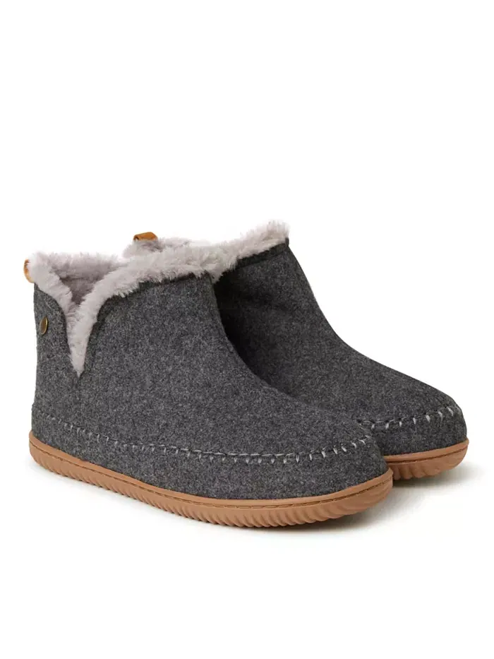 Мужские домашние тапочки Alpine от Men's Brixen Bootie Dearfoams — изображение 2 из 5, темный серый