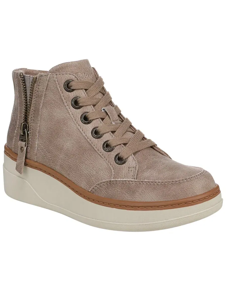 Кроссовки-слипоны с танкеткой Camden Two Blowfish Malibu, Mushroom Faux Suede