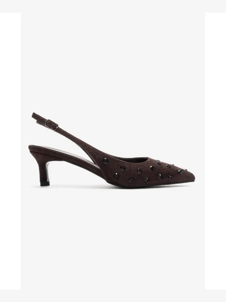 Туфли-лодочки с украшением из кристаллов Lorex Prologue Shoes — изображение 2 из 3, коричневый