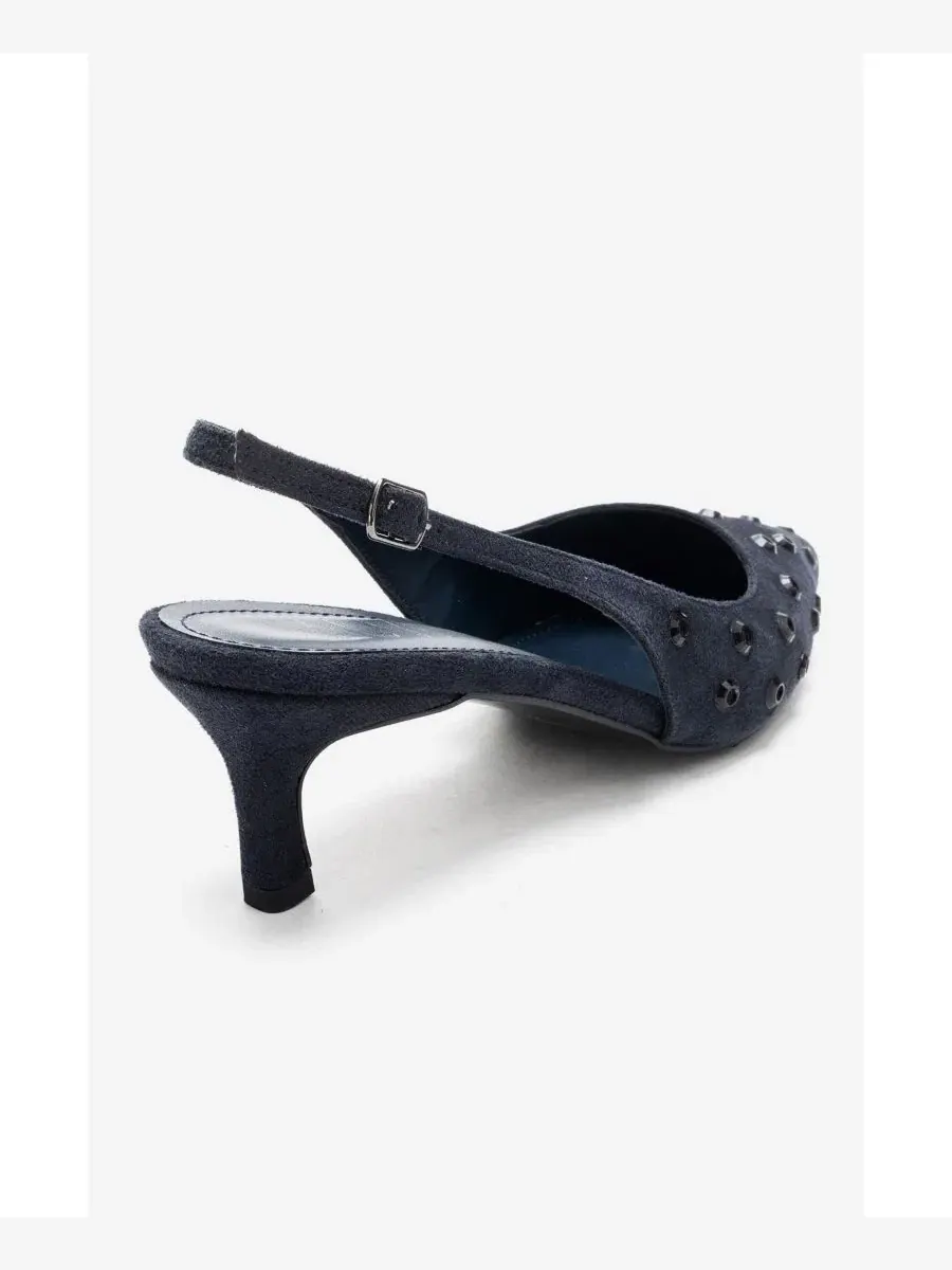 Туфли-лодочки с кристаллами Lorex Prologue Shoes — изображение 3 из 3, темно-синий
