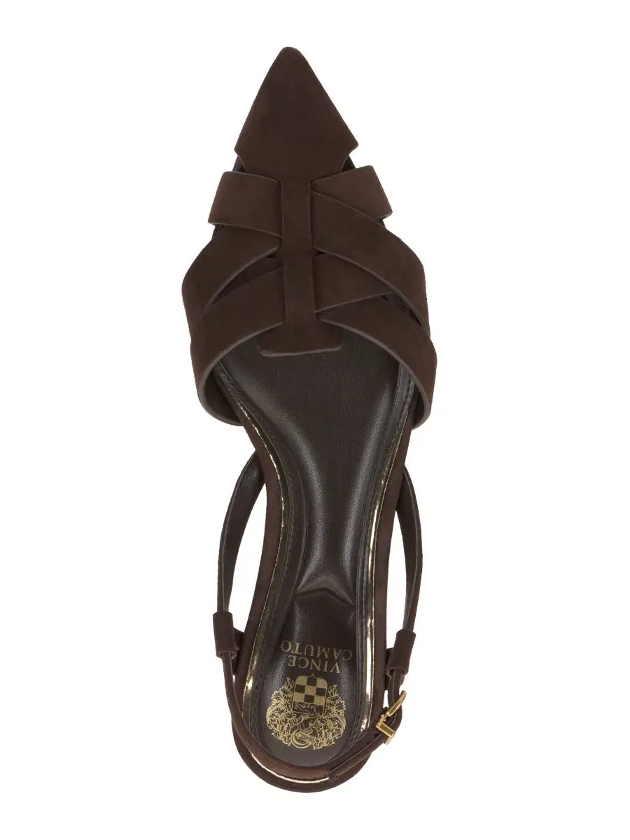 Балетки-слингбэки Vinesha с острым носком Vince Camuto, Brownie Suede — изображение 4 из 5