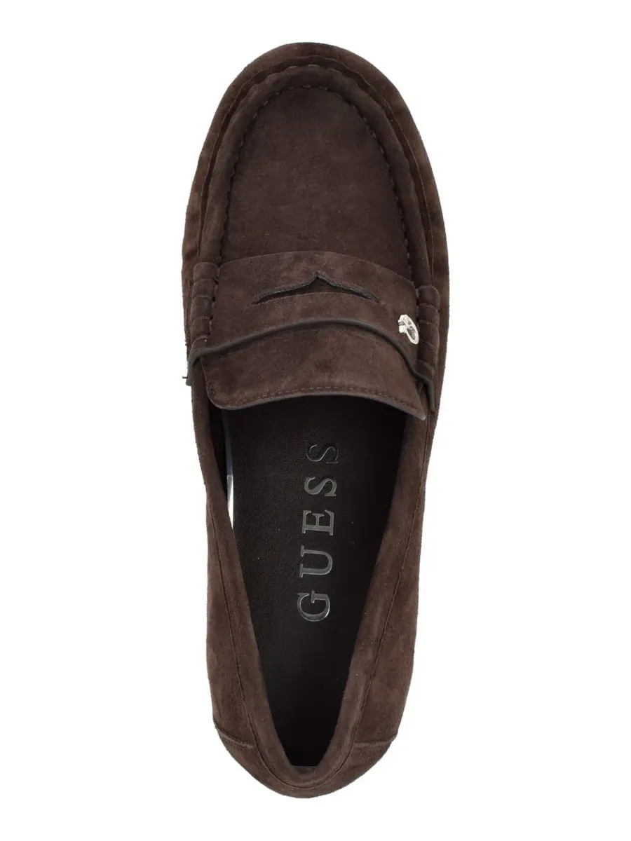 Женские лоферы Raivoo Almond Toe Slip-On Penny Loafers GUESS — изображение 4 из 5, шоколадный