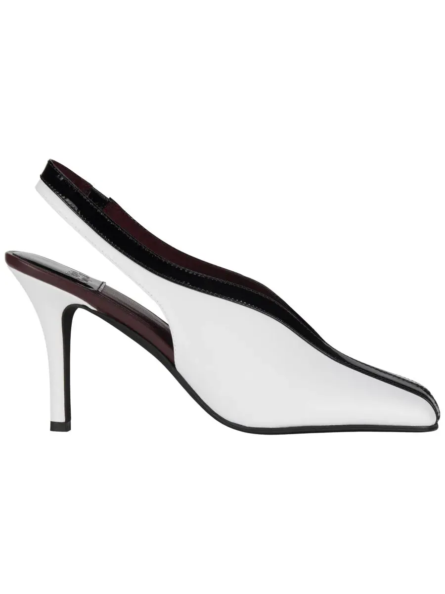 Туфли-лодочки Means Slingback Square Toe Jeffrey Campbell — изображение 2 из 5, черный/белый
