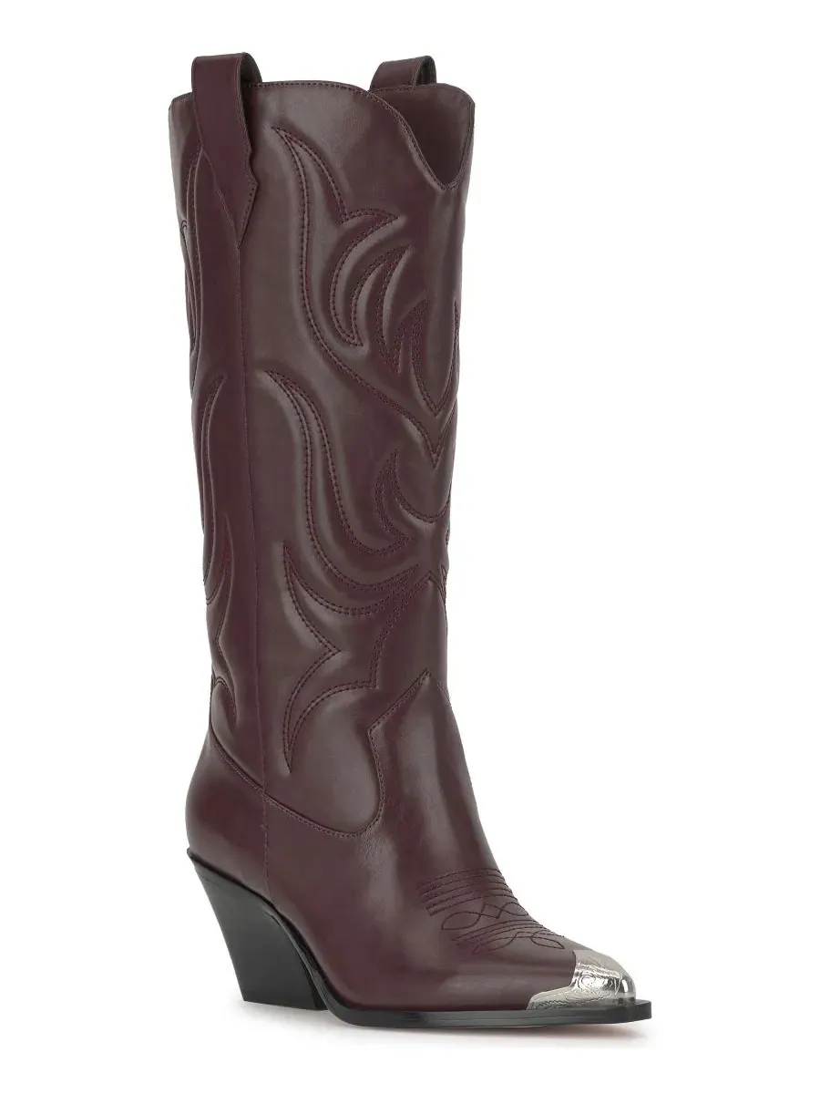 Ботинки женские высокие с заостренным носком, модель Zuliena Jessica Simpson, Cherry Mahogany — изображение 1 из 9