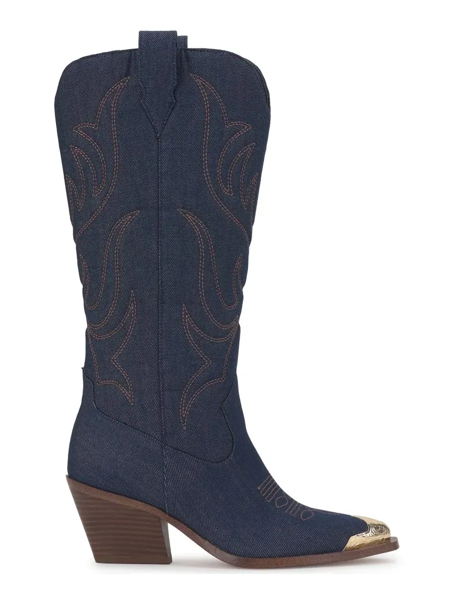 Женские сапоги Zuliena Tall Western с заостренным носком Jessica Simpson — изображение 2 из 8, индиго темный