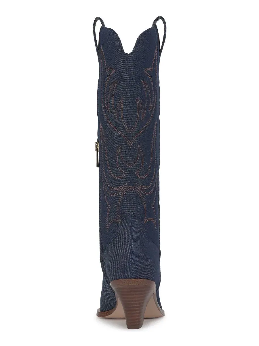 Женские сапоги Zuliena Tall Western с заостренным носком Jessica Simpson — изображение 3 из 8, индиго темный