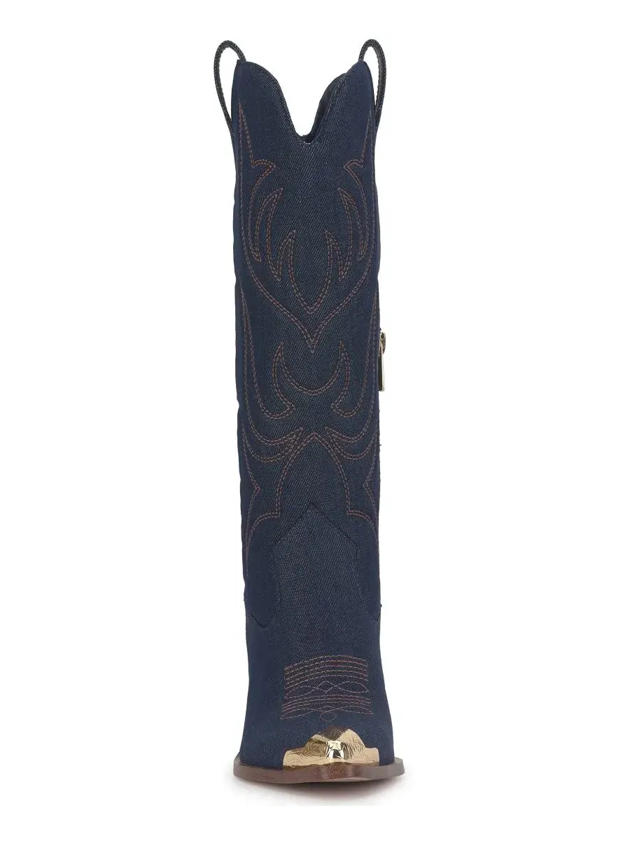 Женские сапоги Zuliena Tall Western с заостренным носком Jessica Simpson — изображение 6 из 8, индиго темный
