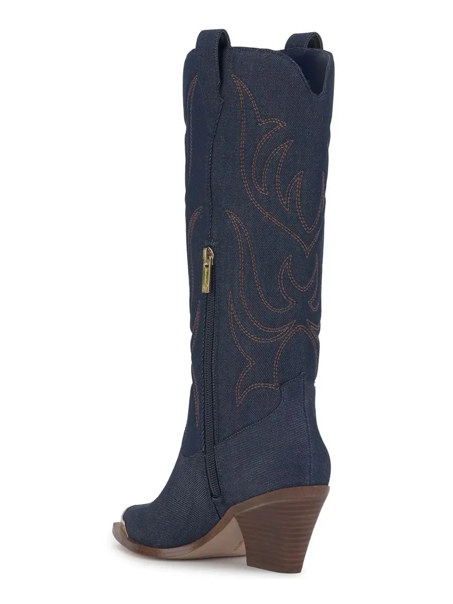 Женские сапоги Zuliena Tall Western с заостренным носком Jessica Simpson — изображение 7 из 8, индиго темный