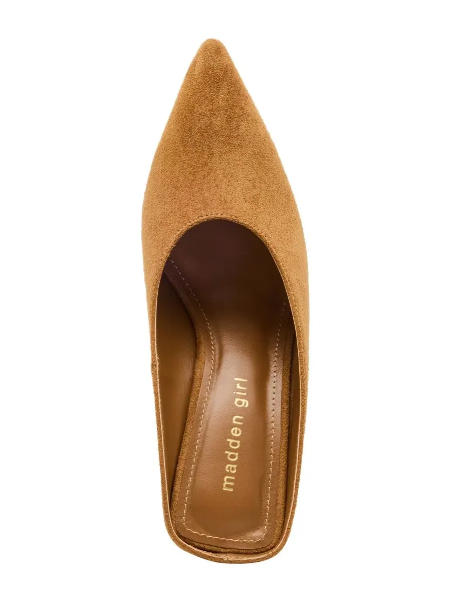 Женские босоножки-клинья Carousel Slip-On Pointed Toe Wedge Pumps Madden Girl — изображение 4 из 7, верблюжий