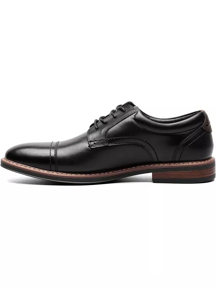 Мужские оксфорды Nunn Bush Centro Flex Cap Toe — изображение 7 из 7, черный