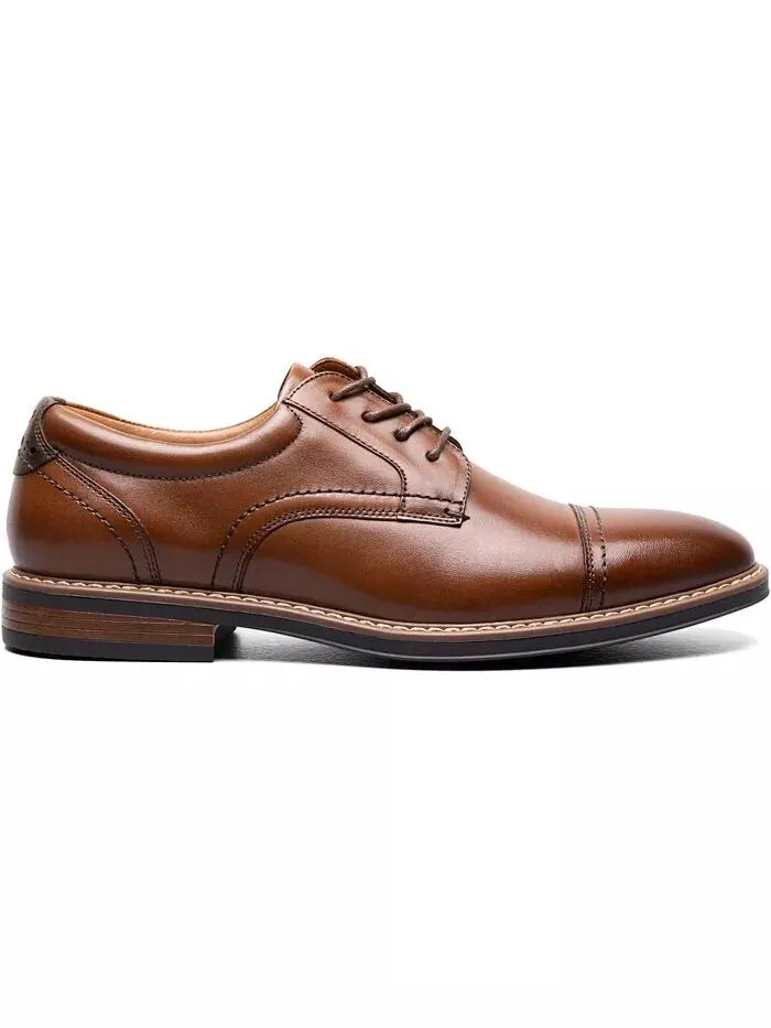 Мужские оксфорды Centro Flex Cap Toe Nunn Bush — изображение 2 из 8, коричневый