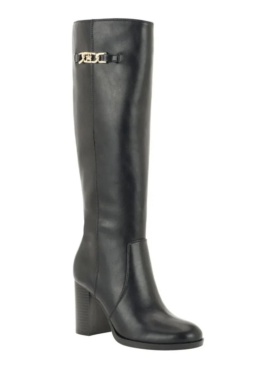 Сапоги женские на высоком каблуке Poura Block Heel Tall Dress Tommy Hilfiger