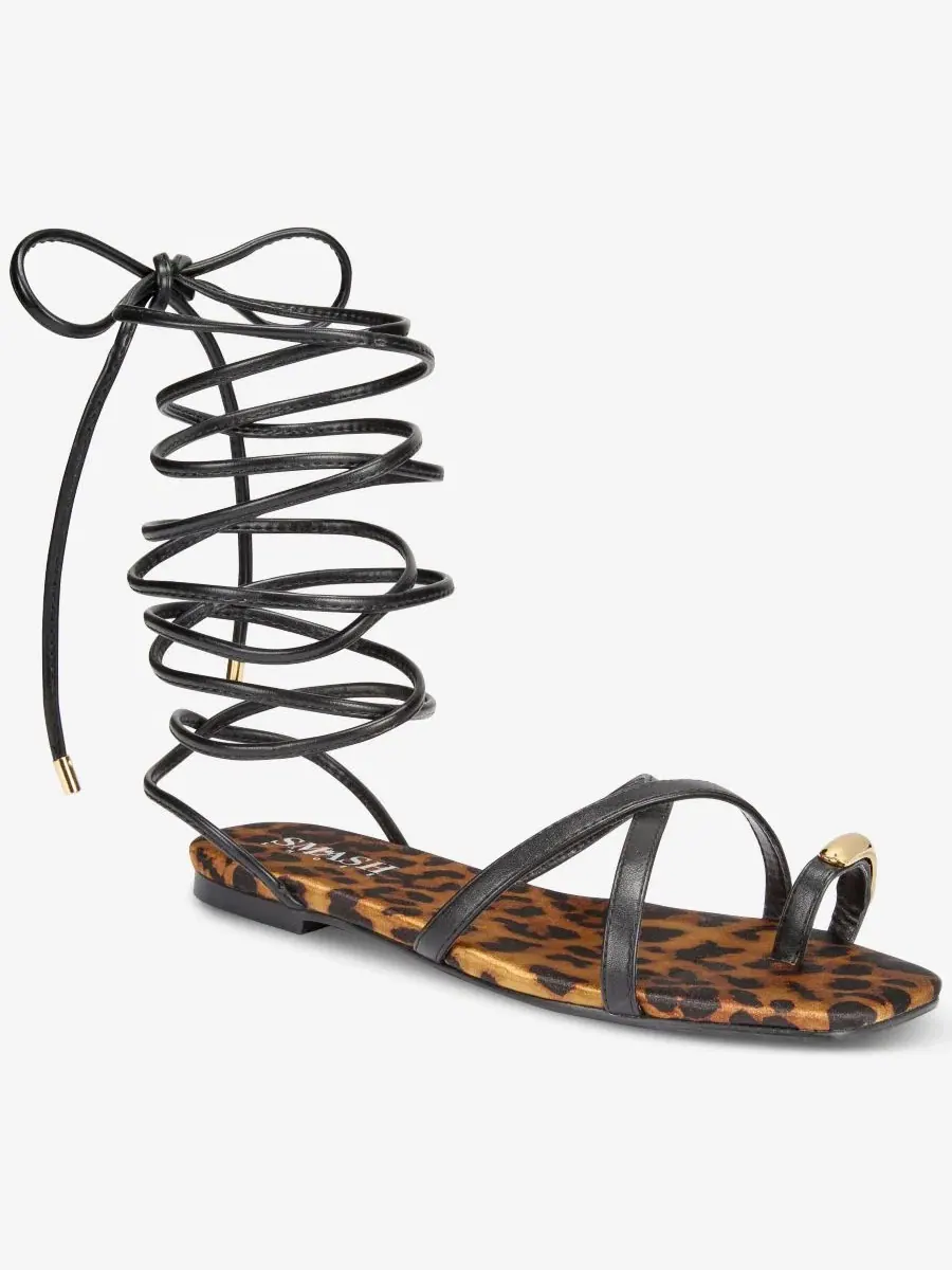 Женские сандалии на шнуровке Peyton - широкий размерный ряд в наличии SMASH Shoes — коричневый