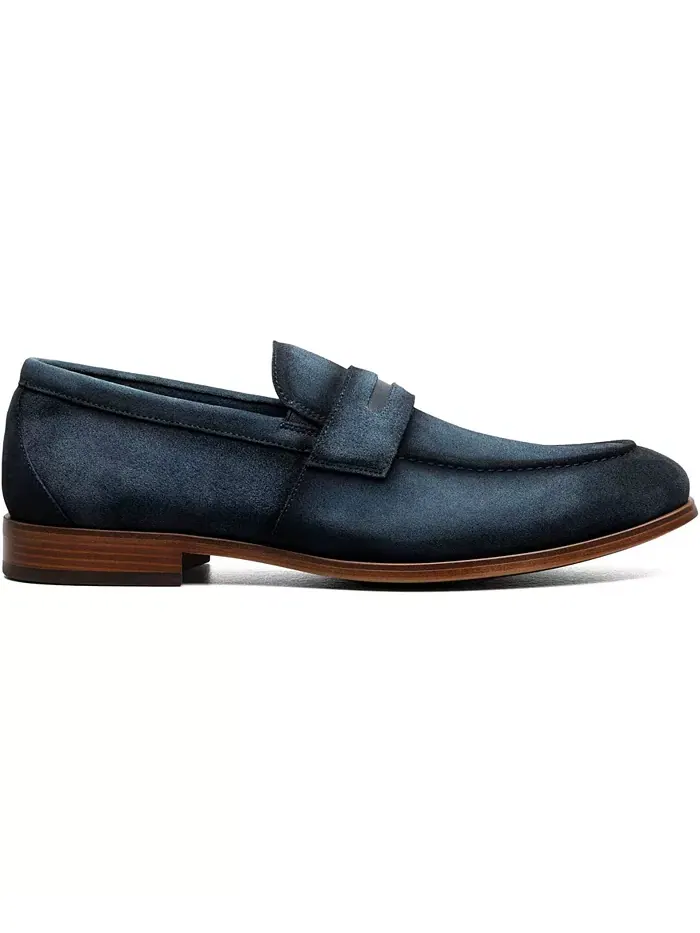 Мужские мокасины Burke Moc Toe Saddle Slip On Stacy Adams — изображение 3 из 17, темно-синий