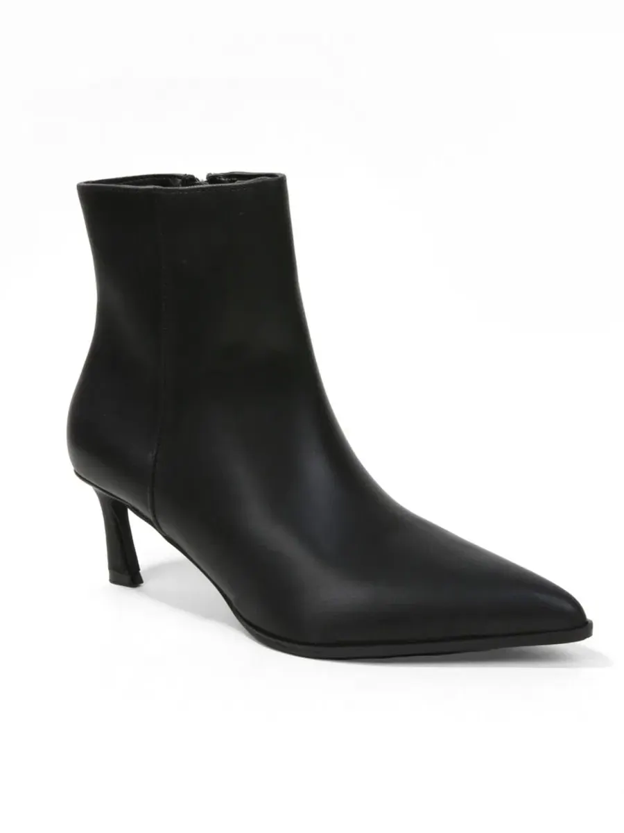 Ботинки женские Adina Pointed Toe Kitten Heel Ankle Black BERNESS