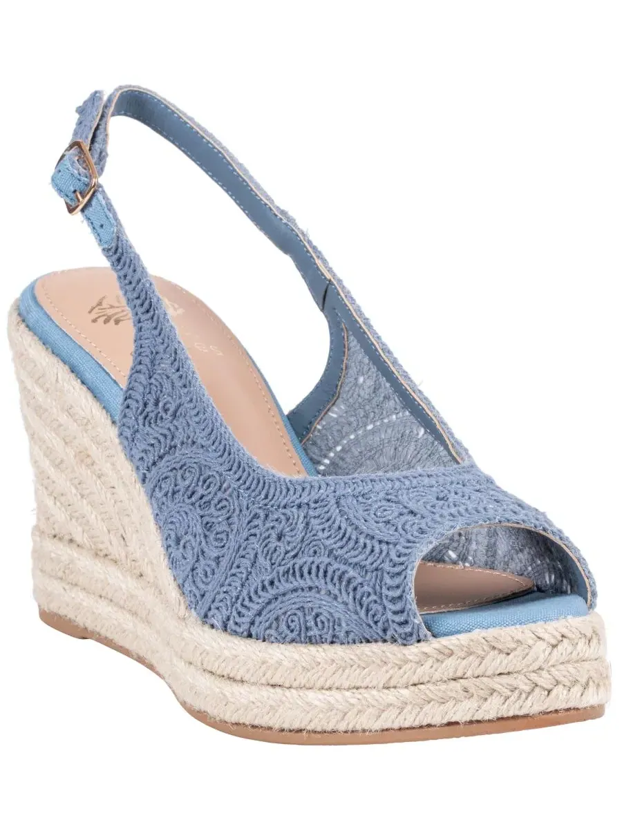 Босоножки-эспадрильи на танкетке Bowery Crochet GC Shoes
