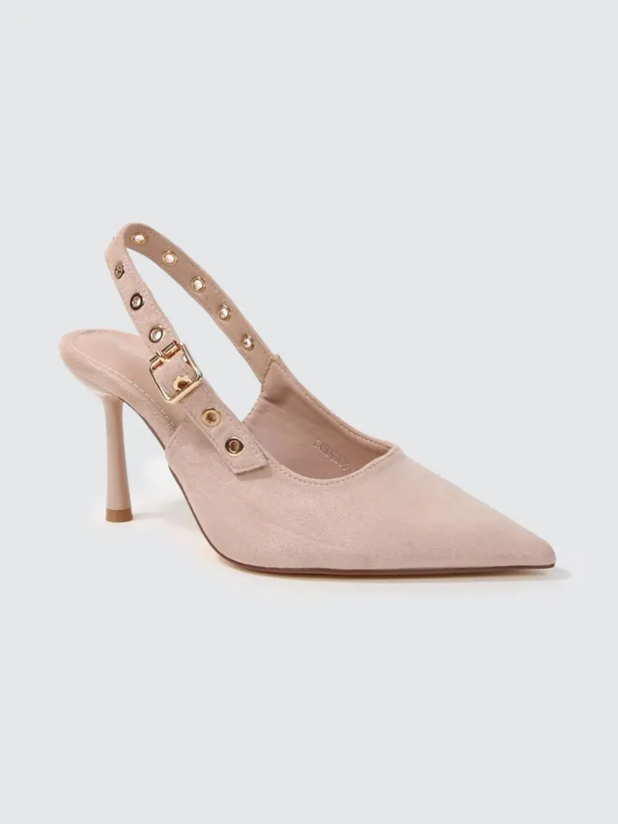Туфли-лодочки Candes из микрофибры и замши с открытой пяткой BERNESS