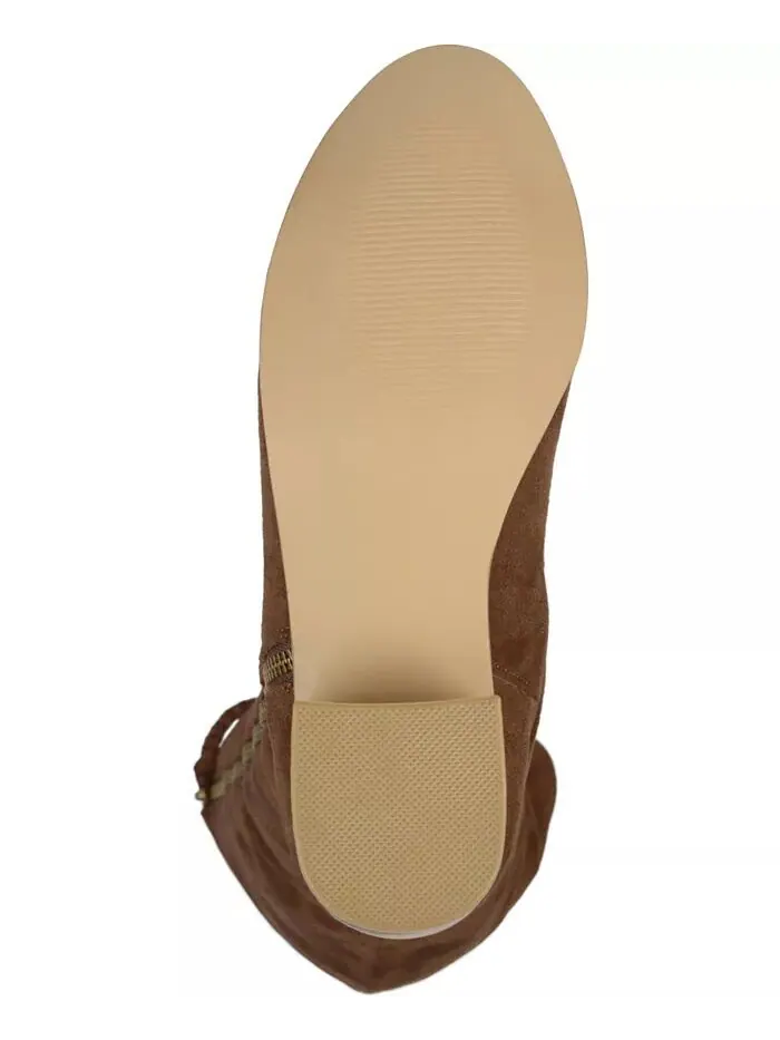 Женские сапоги Sanora Wide Calf Stacked Heel Mid Shaft Journee Collection — изображение 4 из 12, коричневый