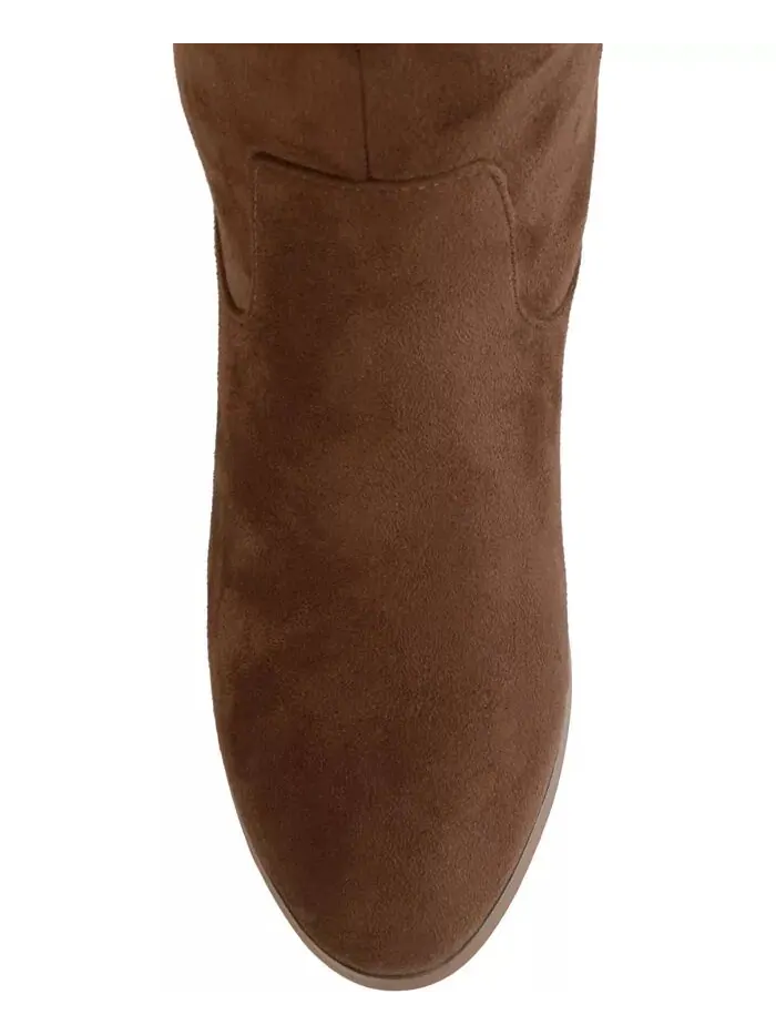 Женские сапоги Sanora Wide Calf Stacked Heel Mid Shaft Journee Collection — изображение 5 из 12, коричневый