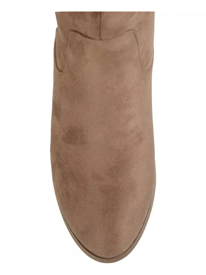 Женские сапоги Sanora Wide Calf Stacked Heel Mid Shaft Journee Collection — изображение 10 из 12, коричневый
