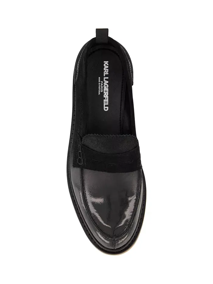 Мужские лоферы Penny из замши White Label KARL LAGERFELD PARIS — изображение 4 из 12, черный