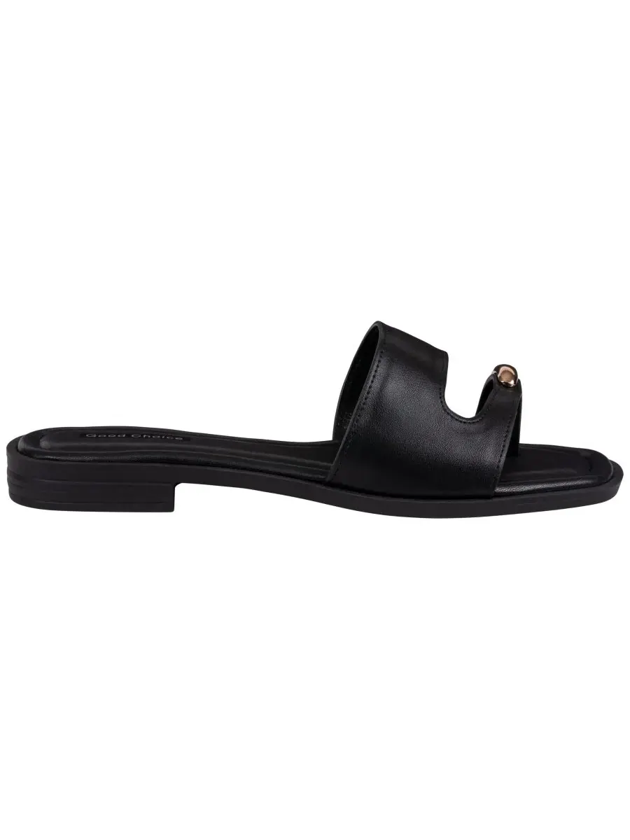 Женские босоножки-слайды с кольцом Halie GC Shoes — изображение 2 из 5, черный