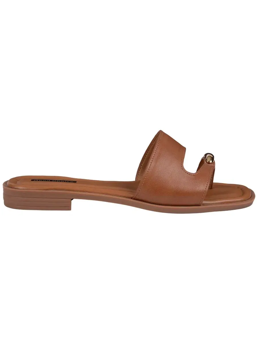 Сандалии-слайды с кольцом Halie GC Shoes — изображение 2 из 5, коричневый