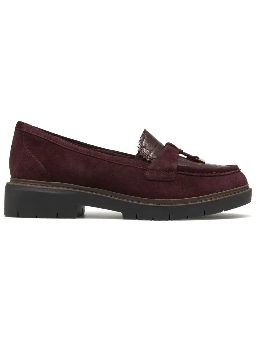 Женские лоферы-слипоны Westlynn Bella Clarks — изображение 2 из 6, бордовый