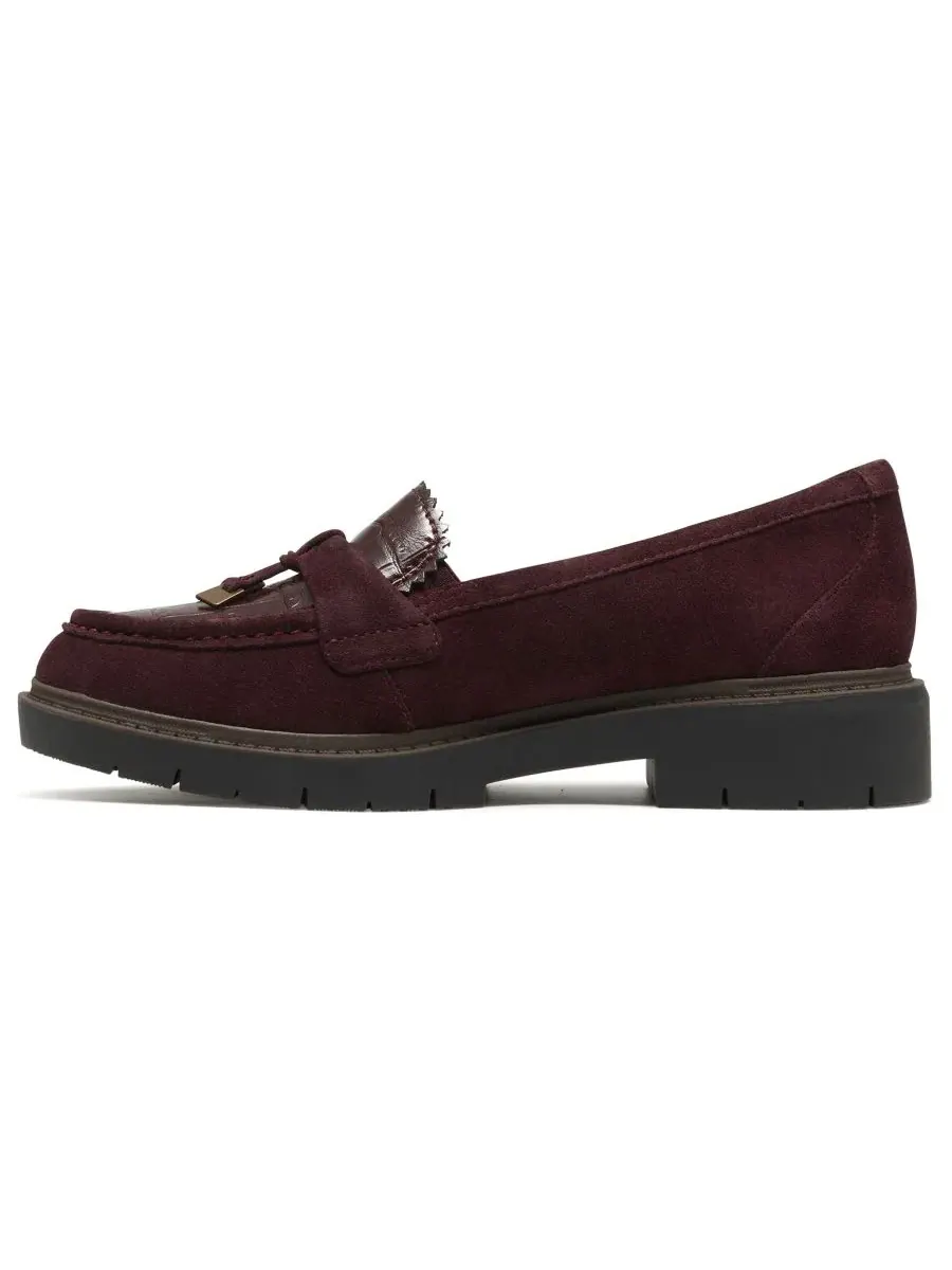 Женские лоферы-слипоны Westlynn Bella Clarks — изображение 6 из 6, бордовый