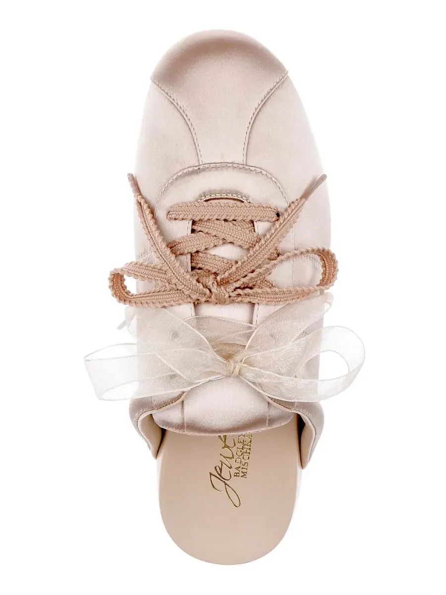 Женские слипоны-мюли Priscila Jewel Badgley Mischka — изображение 4 из 5, бежевый
