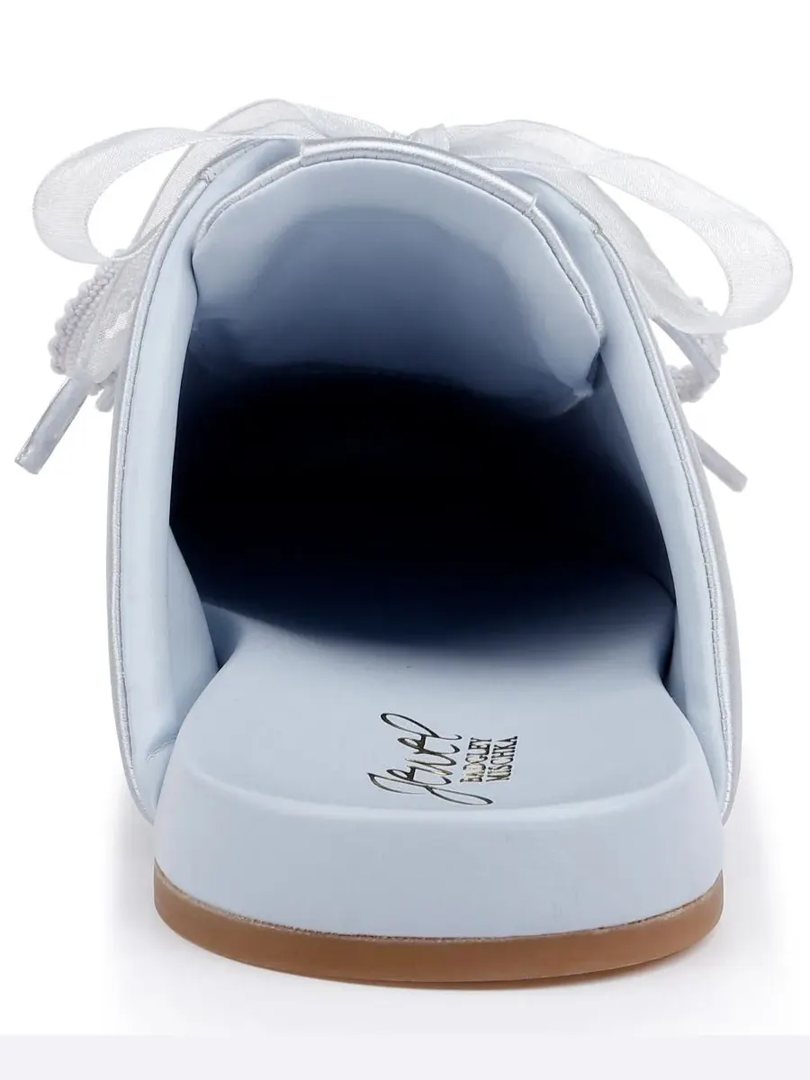 Женские слипоны-мюли Priscila Jewel Badgley Mischka — изображение 3 из 5, бледный синий