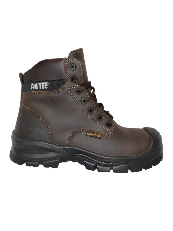 Мужские рабочие ботинки 6" Waterproof Composite Toe коричневые AdTec — изображение 3 из 7, коричневый