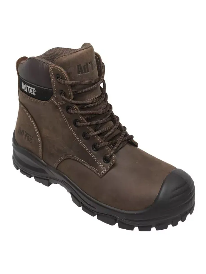 Мужские рабочие ботинки 6" Waterproof Composite Toe коричневые AdTec — изображение 4 из 7, коричневый