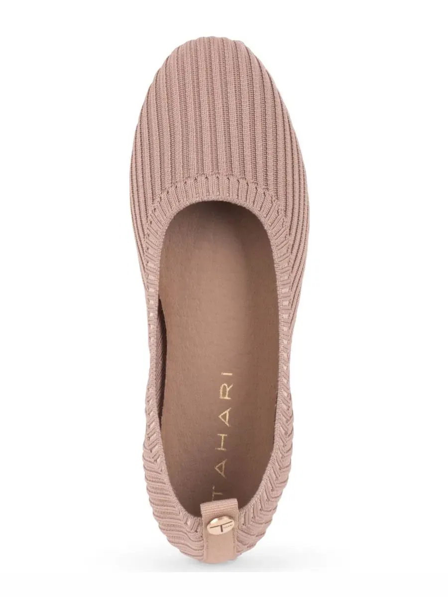 Балетки с вязаным верхом Clementia Tahari — изображение 4 из 6, коричневый