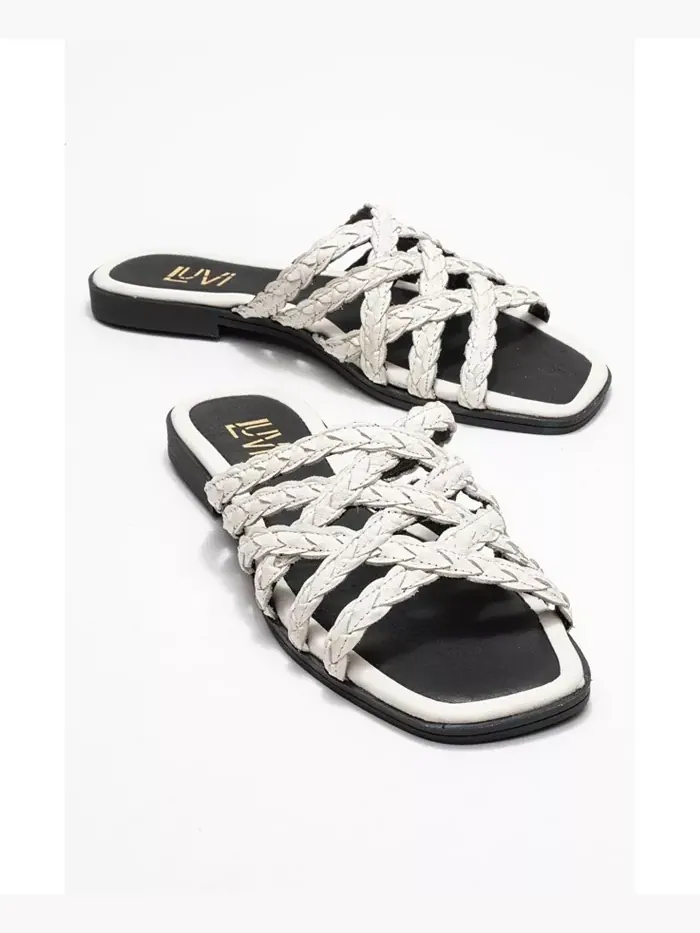 Кожаные сланцы Alisha Slide (Женские) Forever & Always Shoes — изображение 2 из 6, бежевый/бежевый