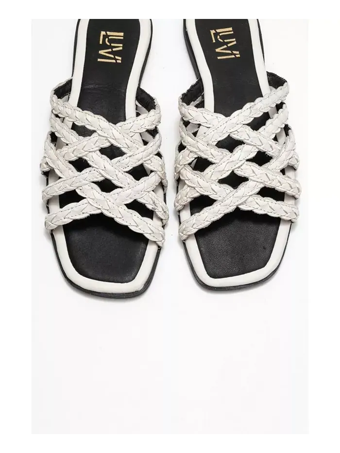 Кожаные сланцы Alisha Slide (Женские) Forever & Always Shoes — изображение 4 из 6, бежевый/бежевый
