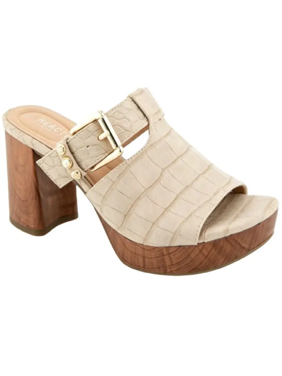 Босоножки на платформе с широким ремешком Rumson Kenneth Cole Reaction, Wood Ash Gator