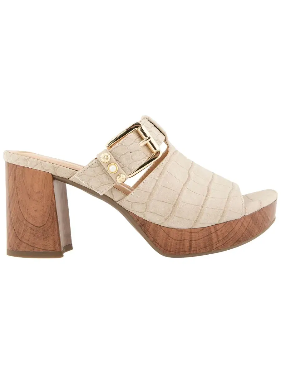Босоножки на платформе с широким ремешком Rumson Kenneth Cole Reaction, Wood Ash Gator — изображение 2 из 8