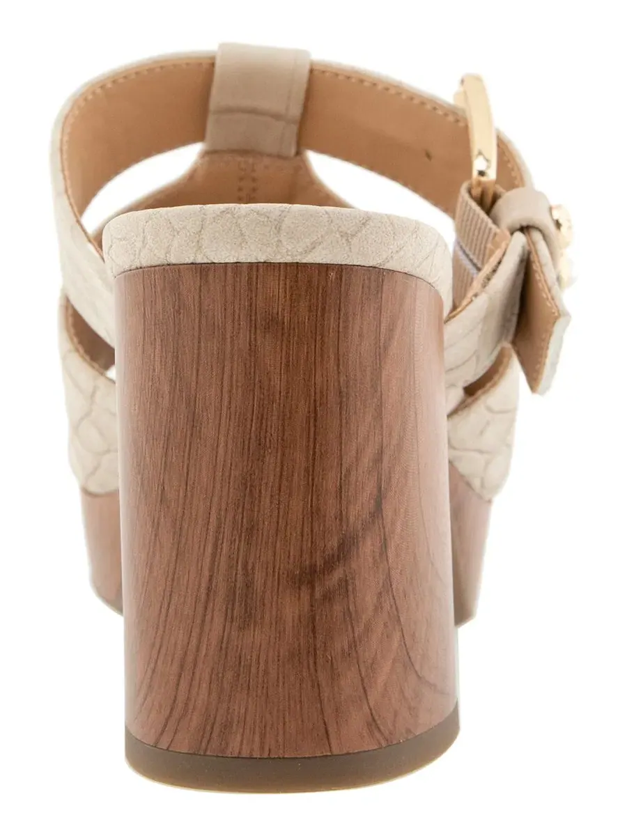 Босоножки на платформе с широким ремешком Rumson Kenneth Cole Reaction, Wood Ash Gator — изображение 3 из 8