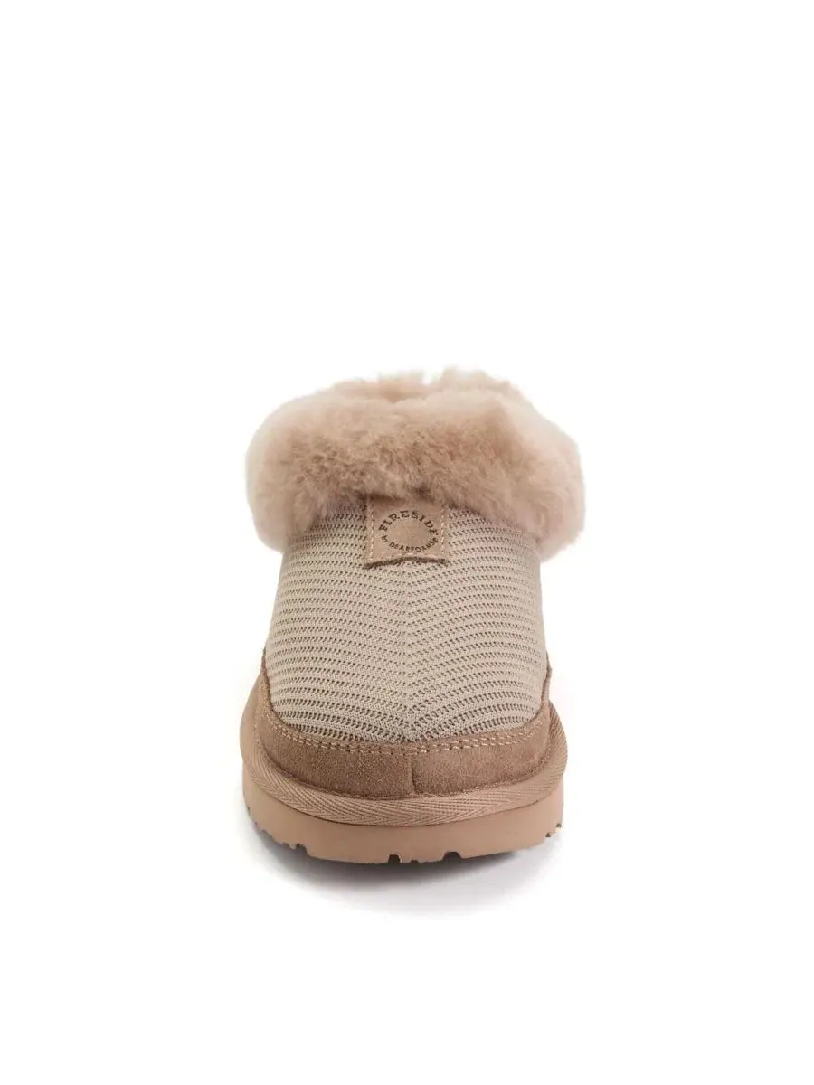 Женские тапочки-клоги Fireside by Adelaide Sport с водоотталкивающим трикотажем, из овчины — изображение 6 из 6, бежевый