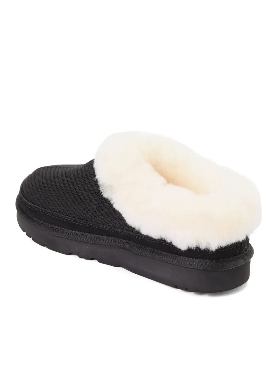 Женские тапочки-клоги с водоотталкивающим трикотажем и овчиной, модель Fireside by Adelaide Sport — изображение 3 из 6