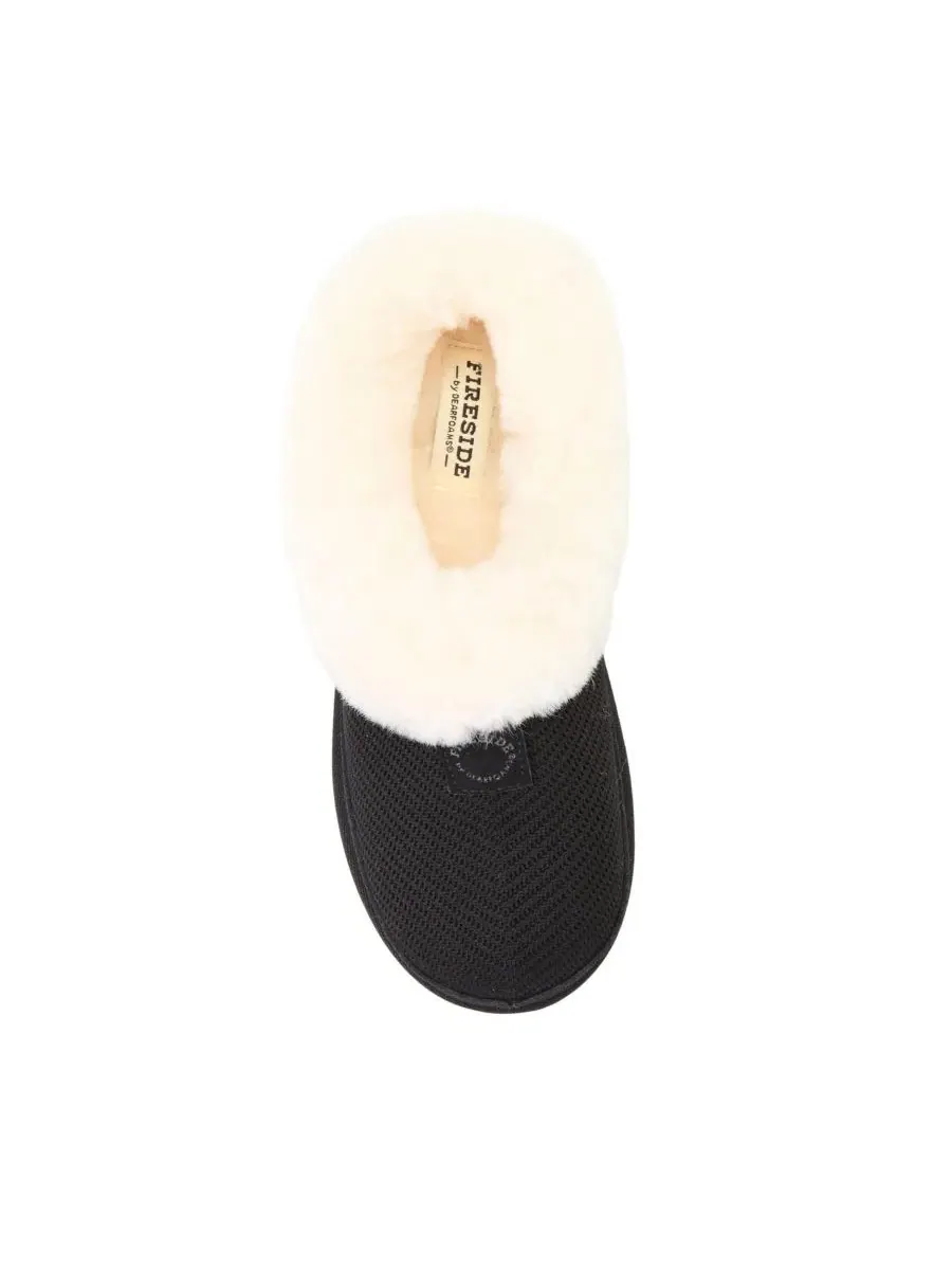 Женские тапочки-клоги с водоотталкивающим трикотажем и овчиной, модель Fireside by Adelaide Sport — изображение 5 из 6
