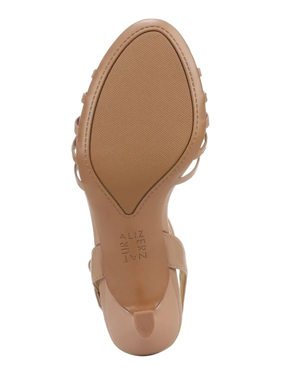 Босоножки на каблуке с открытым носком Tawny Strappy Naturalizer, Taupe Snake Faux Leather — изображение 5 из 5