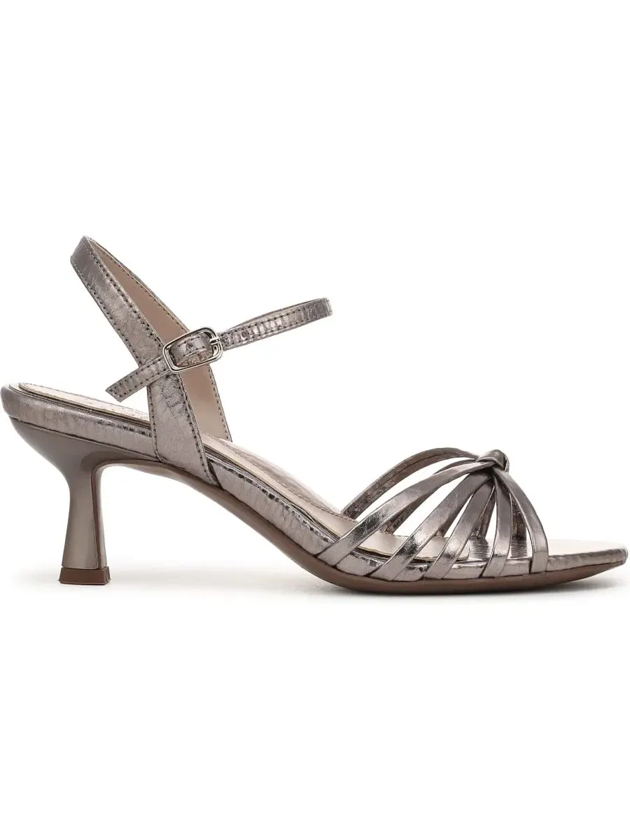 Женские босоножки на каблуке Tawny Strappy Naturalizer, Pewter Snake Faux Leather — изображение 2 из 5