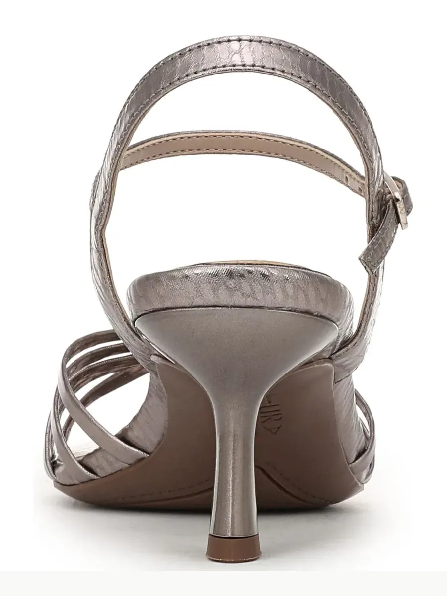 Женские босоножки на каблуке Tawny Strappy Naturalizer, Pewter Snake Faux Leather — изображение 3 из 5
