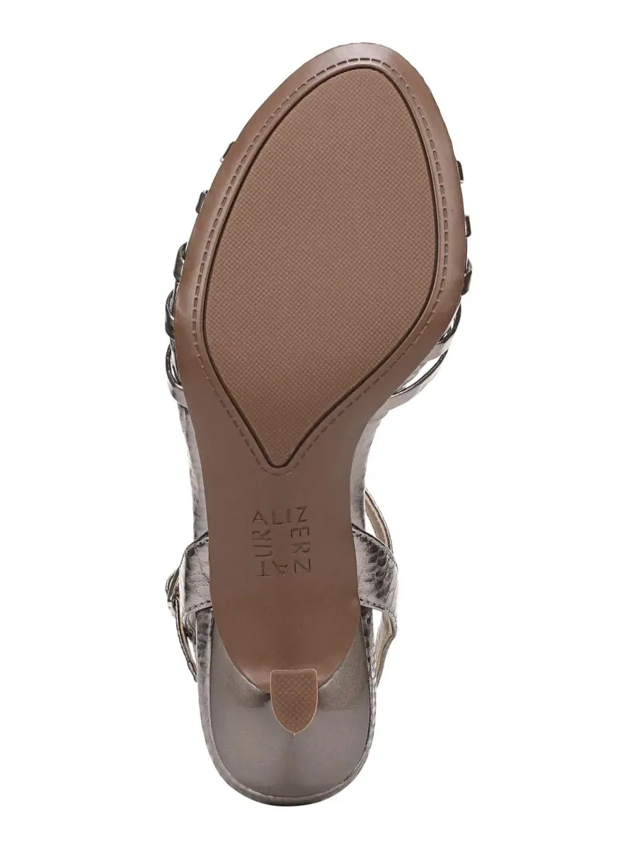 Женские босоножки на каблуке Tawny Strappy Naturalizer, Pewter Snake Faux Leather — изображение 5 из 5