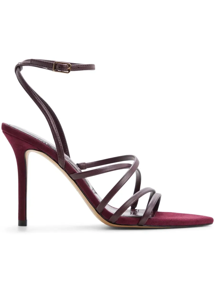 Женские босоножки-сандалии Solania Strappy Dress Sandals ALDO — изображение 2 из 5, бордовый